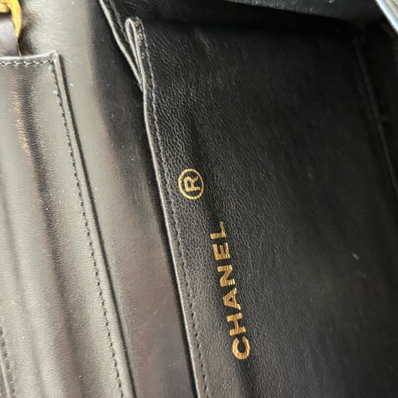 CHANEL Black Vintage Lizard Single Flap Bag Small GHW - Picture 10 of 15